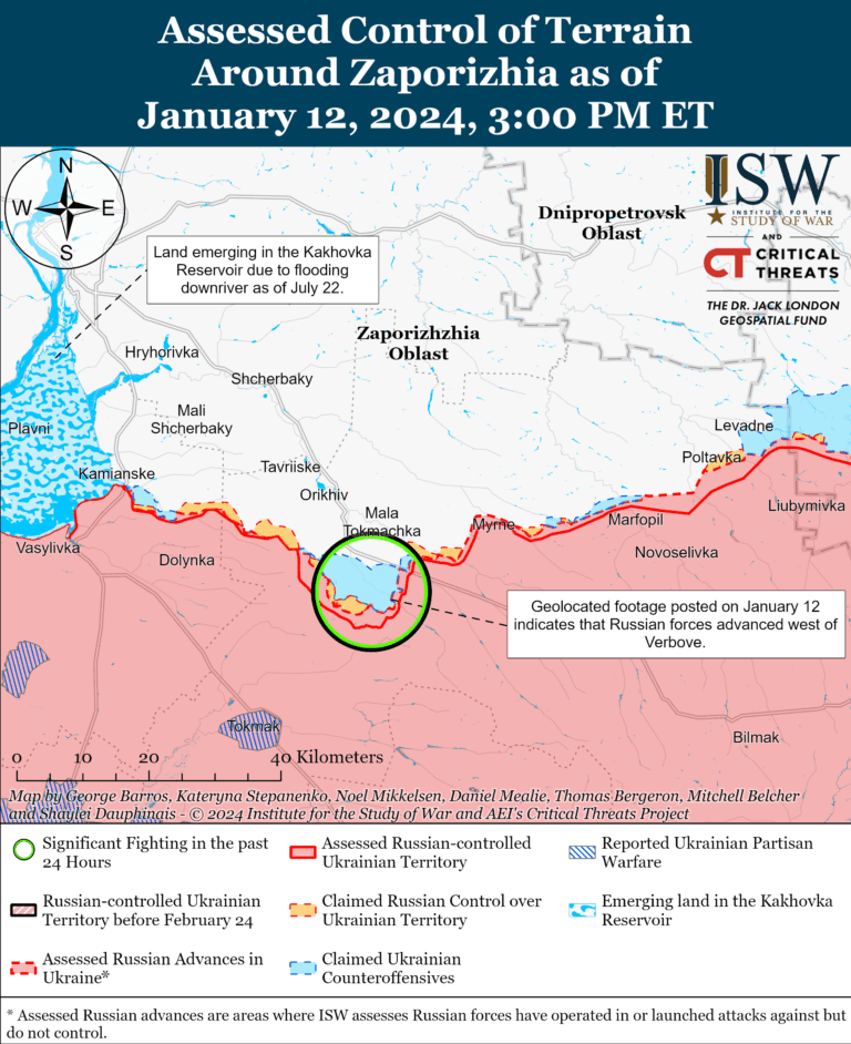 Россияне продвинулись на западе Запорожской области (КАРТА)