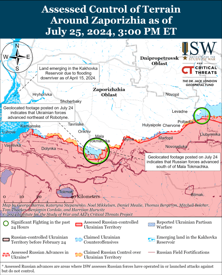 Украинские и российские войска продвинулись в Запорожской области (КАРТА)