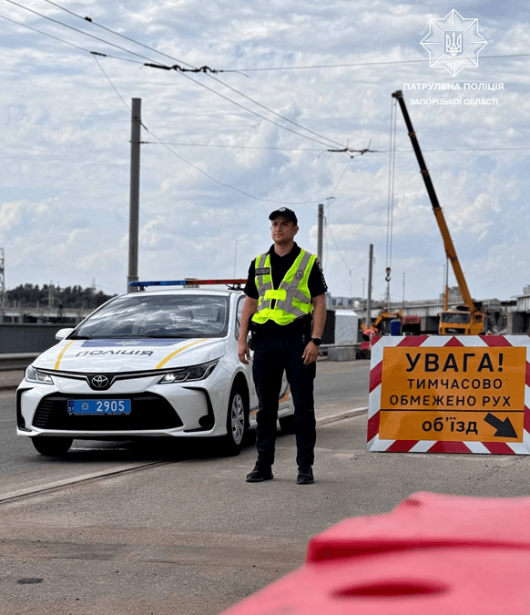 В Запорожье снова перекроют движение по Днепровской ГЭС