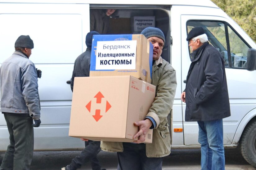 V Berdyanskoye TMO dostavleny sredstva zashchity, zakuplennyye dlya medikov narodnym deputatom Aleksandrom Ponomarovym