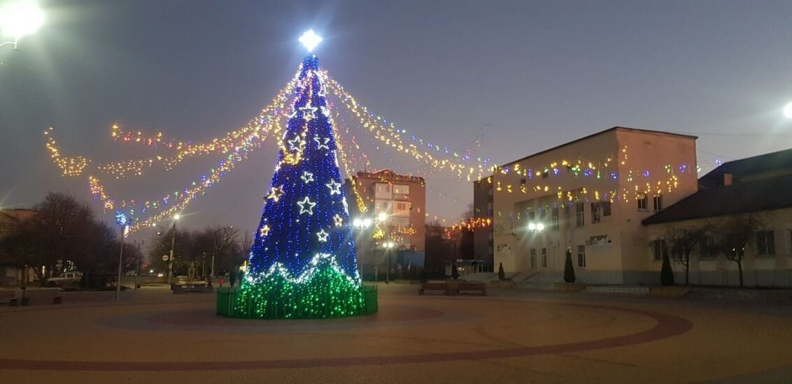 Оккупанты установили в Васильевке новогоднюю ёлку (ФОТО)