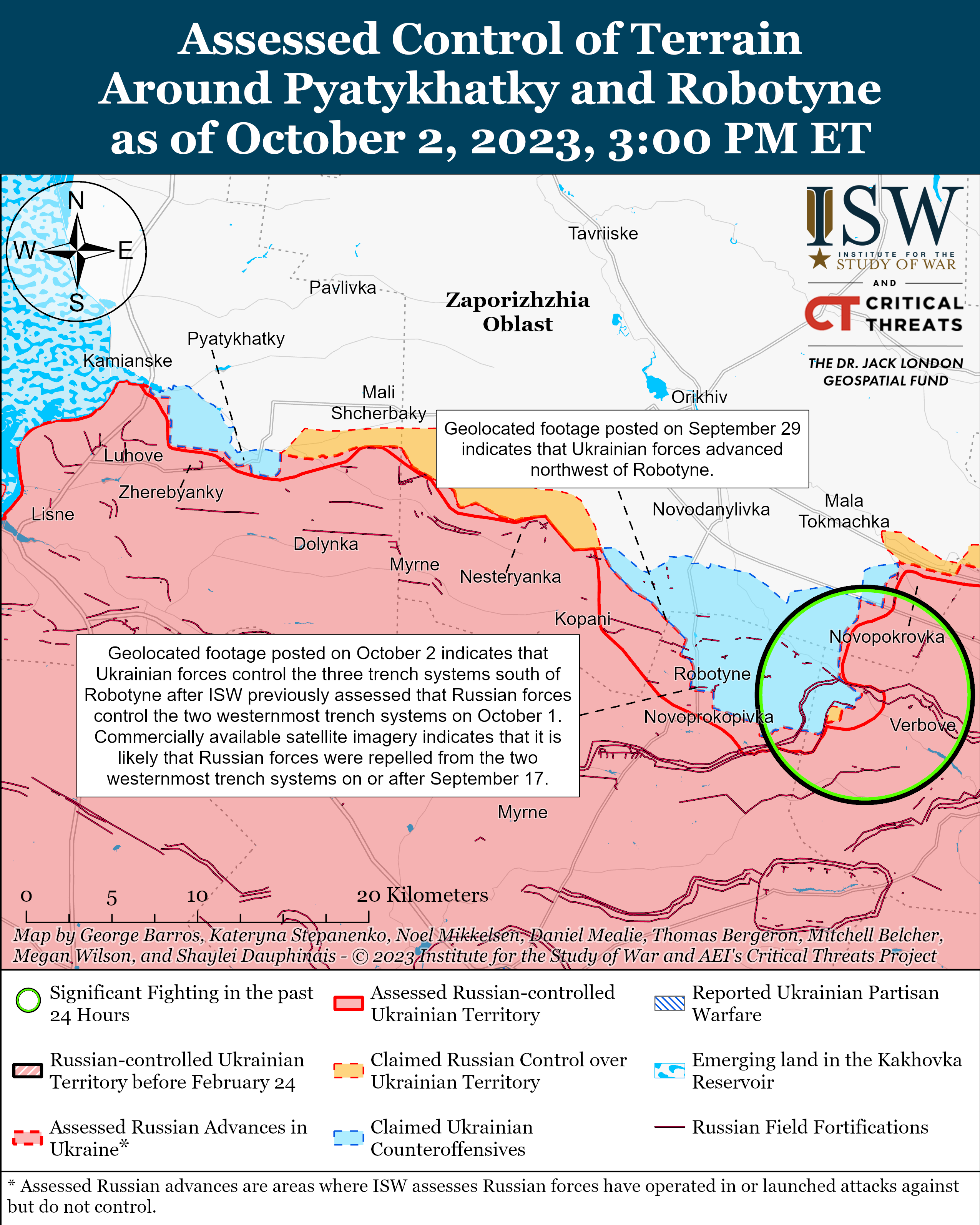 Позиции под Работино отбили украинские военные - ISW