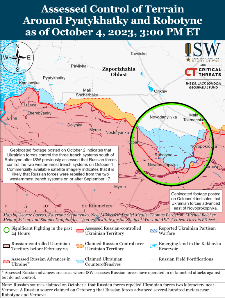 ВСУ продвинулись возле Новопрокоповки Запорожской области - ISW