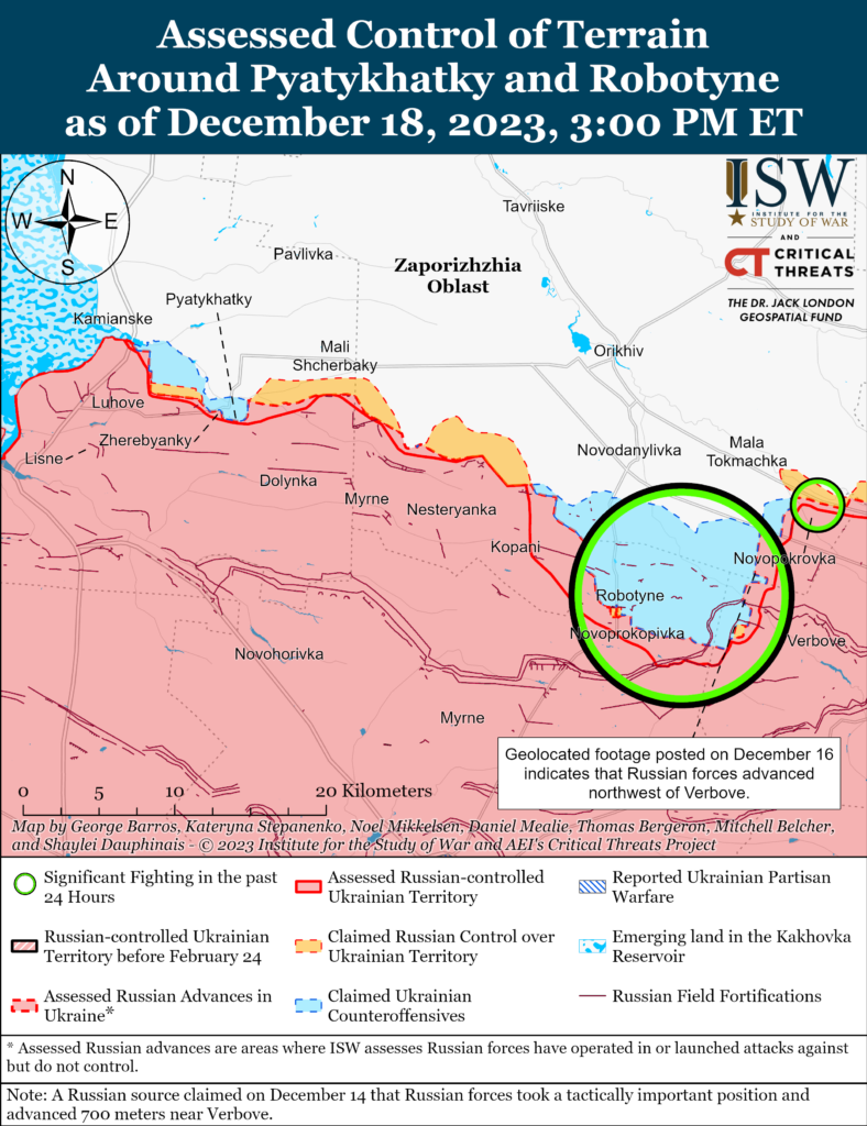 В Запорізькій області точаться бої: ISW опублікувало карту