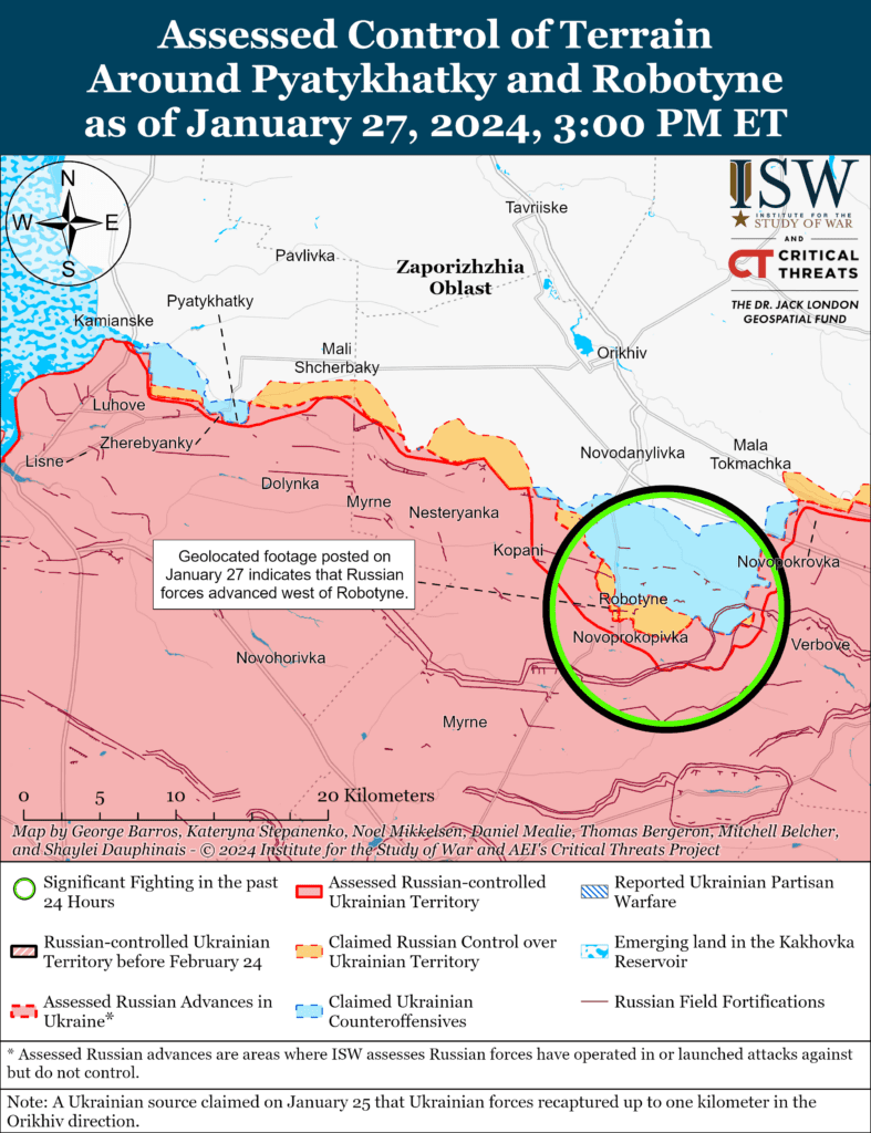 Бої в Запорізькій області 27 січня