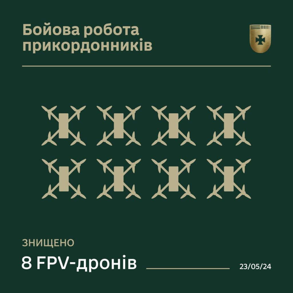 Над Запоріжжям прикордонники знищили 8 російських безпілотників