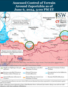 ISW: Российские военные продолжают наземные атаки на западе Запорожской области