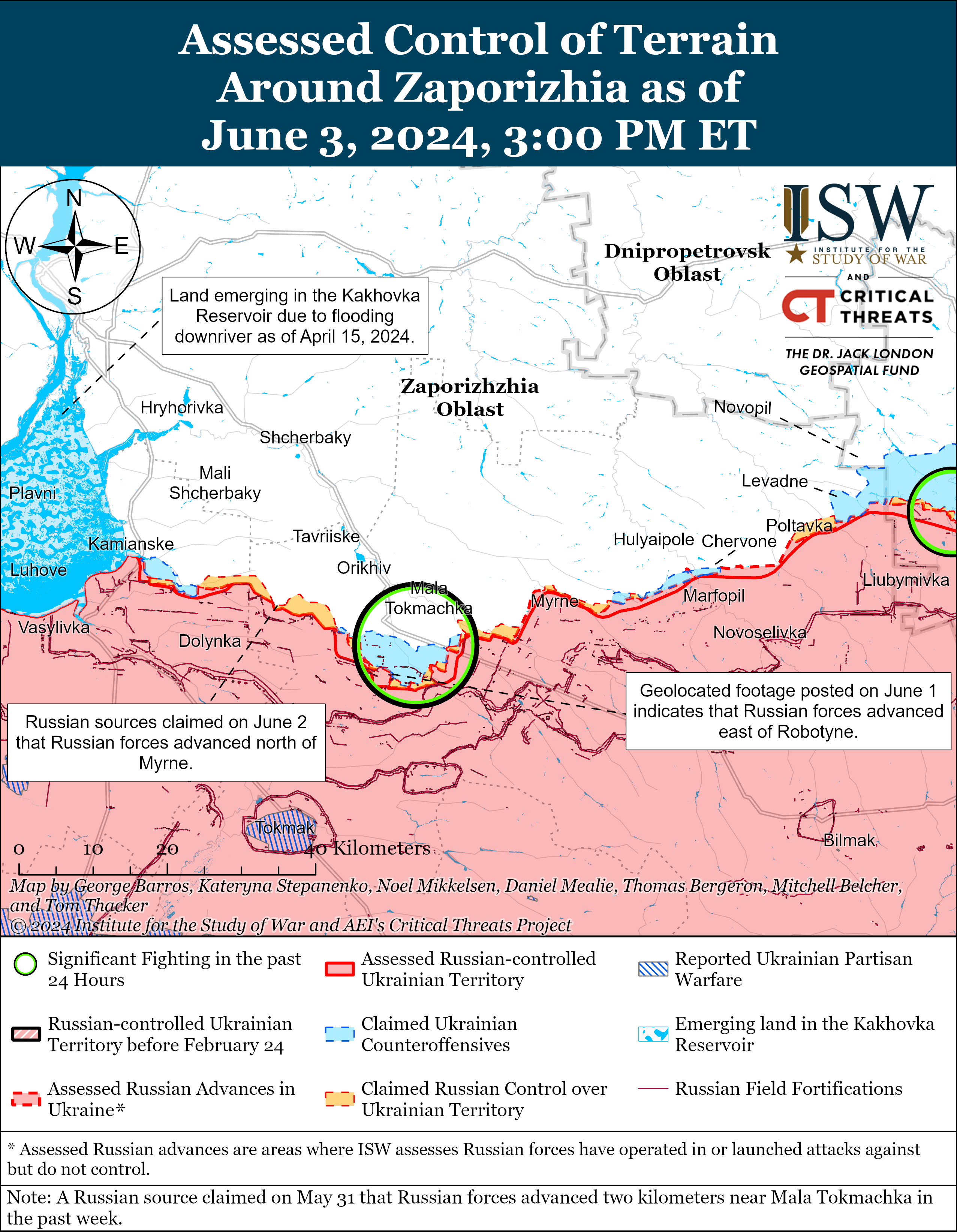 Окупанти просунулися біля декількох населених пунктів Запорізької області 