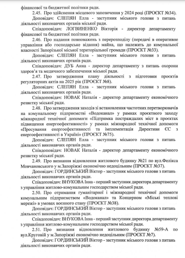 Депутати збираються зібратися на двадцять шосту сесію Запорізької міськради